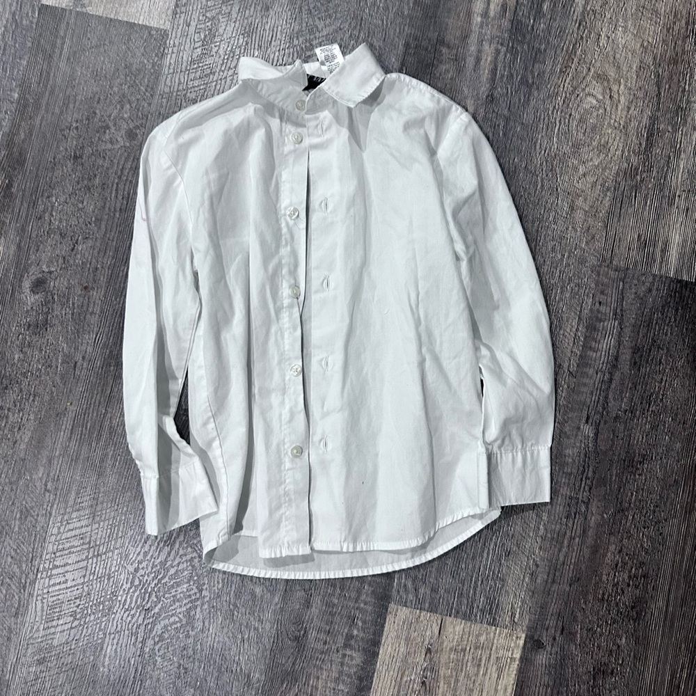 Classic Kids White Button-Down Shirt